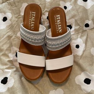 Worn once! Adorable wedges by Italian shoemakers size 7.